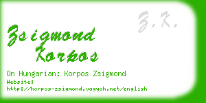 zsigmond korpos business card